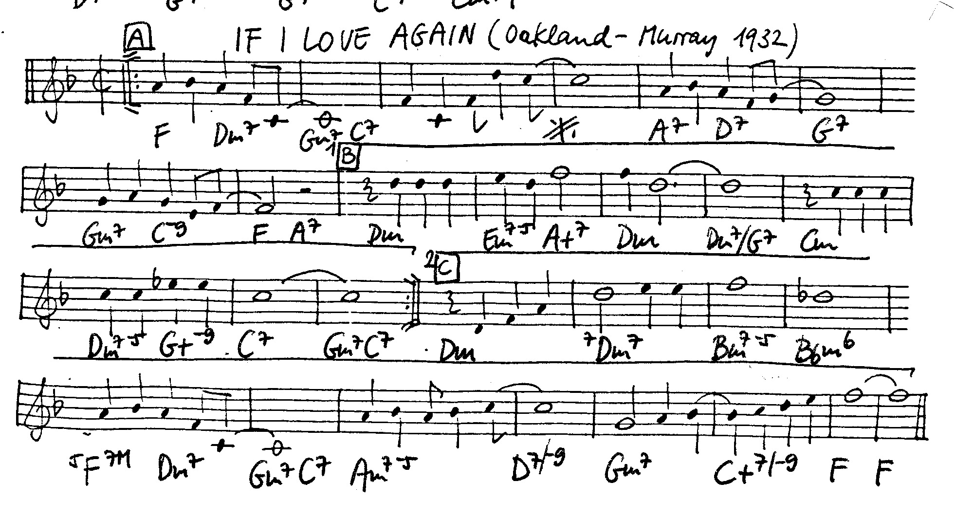 if i love again leadsheet – book us for your next 20s or gatsby event